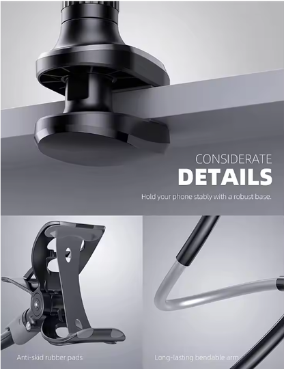 Phone Holder Bed Gooseneck Mount - Lamicall Cell Phone Clamp Clip for Desk, Flexible Lazy Long Arm