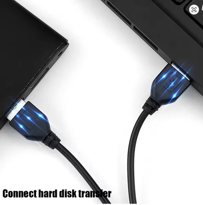 Double USB Computer Extension Cable USB 2.0 Type A Male to A Male Cable Hi-Speed 480 Mbps Black Data Line Cables