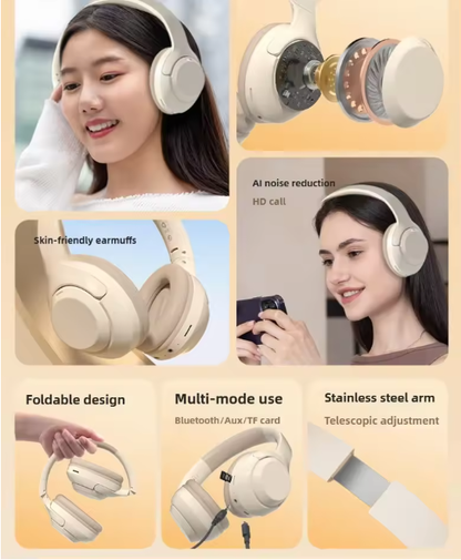 V630 Wireless Headphones Gaming for PC Mobile Foldable Over Ear Headset with Memory Card Bluetooth Earphones Dual Connectivity