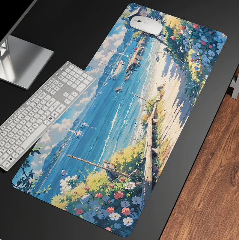 Large Mouse Pad Desk Mat Non Slip Rubber Base Gaming Keyboard And Mouse Stitched Edges For Home And Game