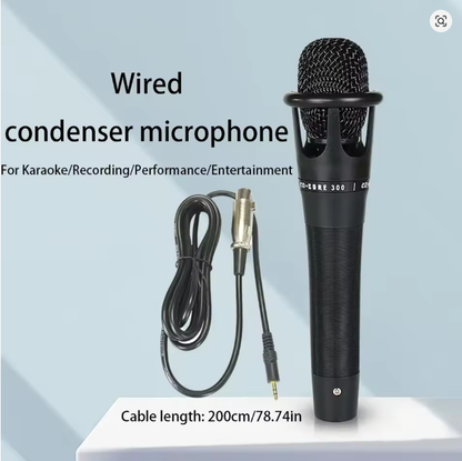 3.5mm Condenser Microphone,Wire Handheld Condenser Microphone For Sound Card, Live Streaming, Podcast,Recording