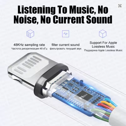 Apple Headset Adapter Cable 3.5 to Lightning Mobile Phone Adapter