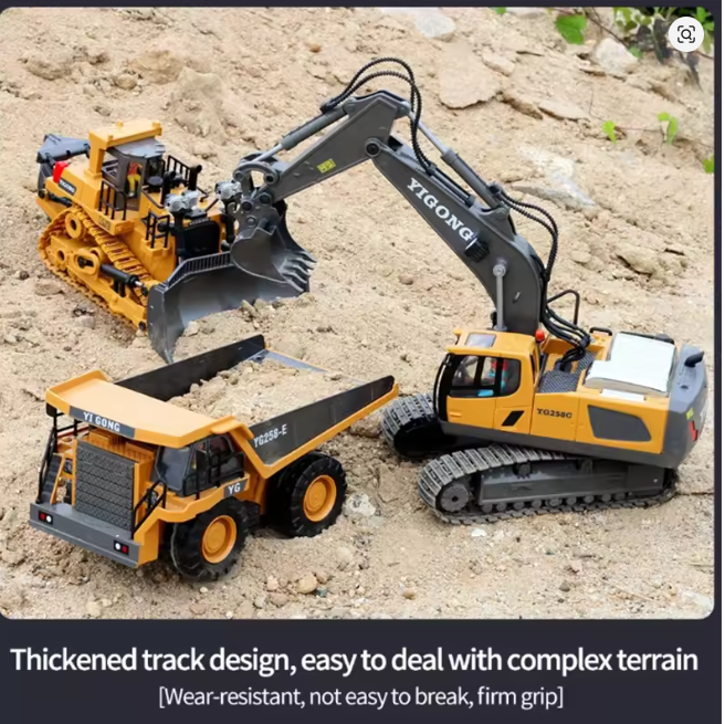 Wireless Remote Control Alloy Engineering Vehicle Excavator Bulldozer Dump Truck Loader Children's Toy