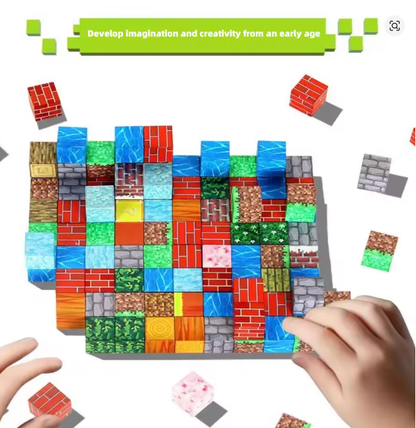 Magnetic Building Blocks Storage Box Plastic Dust-proof Container Snack Toys Block Storage Bucket Desktop Toy Ornaments Gifts