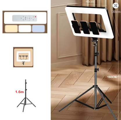 18 inch Ring Light with Tripod Stand Dimmable 64W 2000-7500K Photo Studio Light for Vlog Video Shooting Makeup Selfie Ring Light