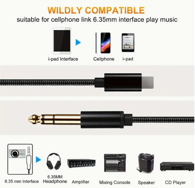 Type-C Car AUX Audio Cable to 3.5mm