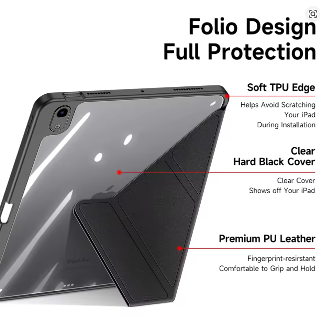 DUX DUCIS Magi Series for iPad  Case Auto Wake / Sleep PU Leather+PC+TPU Tablet Cove
