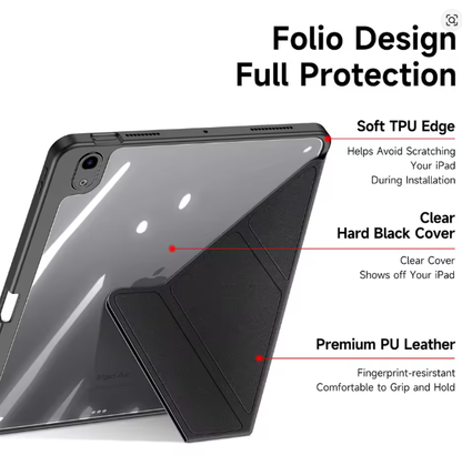 DUX DUCIS Magi Series for iPad  Case Auto Wake / Sleep PU Leather+PC+TPU Tablet Cove