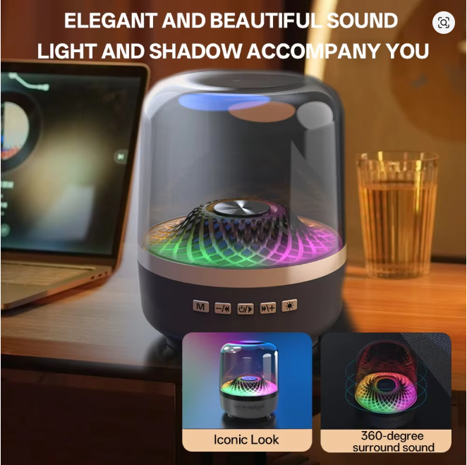 Breathing Lamp Hi-Fi Acoustic Wireless Soundbar Portable Speaker for Home Theater
