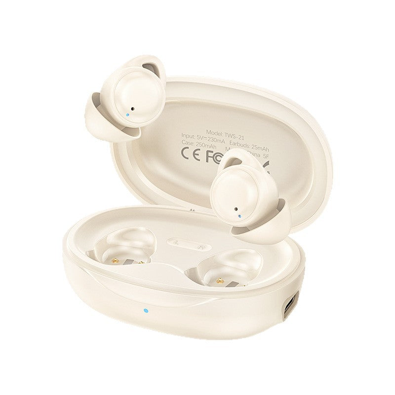 Remax TWS21 Sleep True Wireless Stereo Music Calling Headphones Zero Pressure for Side Sleepers Ultra-Thin: Only1.95g