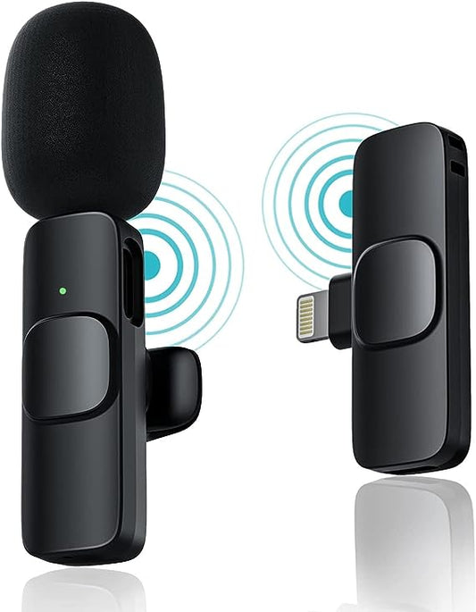 Mobile Plug-Play Wireless Lavalier Microphones for iPhone iPad Lightning Ports K9