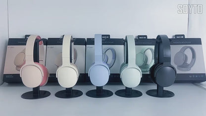 Headphones Bluetooth Over-Ear with Noise Cancelling, Low Latency, Foldable Design - 3D HiFi Stereo Headset for Travel, Home Office, Game Mode