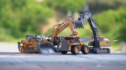 Wireless Remote Control Alloy Engineering Vehicle Excavator Bulldozer Dump Truck Loader Children's Toy