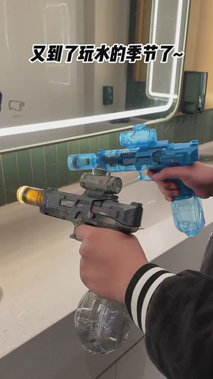 Electric Water Gun Self-Charging Flashlight High Pressure Long Range Toy Bath Toy from Mainland China Continuous Firing Feature