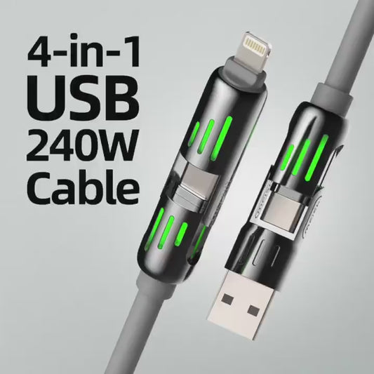 4-in-1 Multi-Function USB Charging Cable - MAX 240W