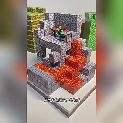 Magnetic Building Blocks Storage Box Plastic Dust-proof Container Snack Toys Block Storage Bucket Desktop Toy Ornaments Gifts