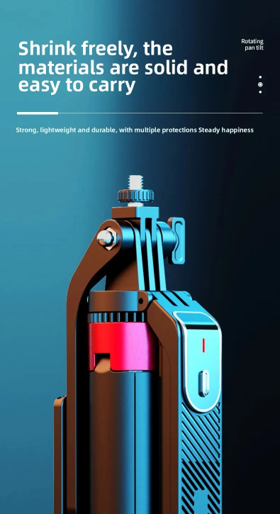 1.8 Meter  Selfie Stick Anti- Shake Stabilizer Cloud Platform GOPRO Live Broadcast Floor Stand Four Legs Aluminum Alloy Mult