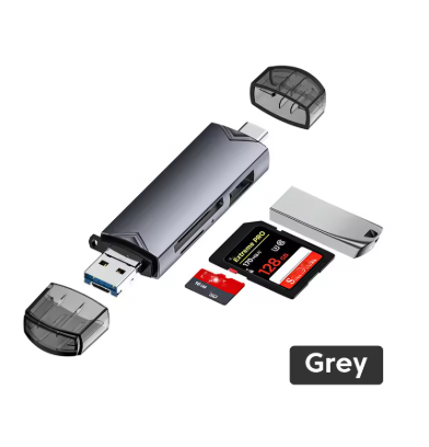 6 in 1 Card Reader USB3.0 to Type C Micro USB Universal OTG Adapter Multifunctional adapter SD TF High-speed transmission