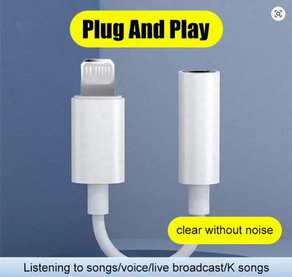 Apple Headset Adapter Cable 3.5 to Lightning Mobile Phone Adapter