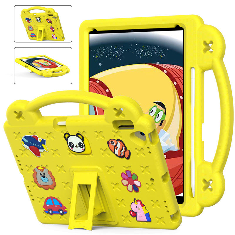 Kids EVA Tablet Shockproof Soft Cover Hand Holder Capa for iPad